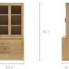Discount Bradley Small Sideboard with Glass Cabinet Small Space Storage|Shelves & Bookcases