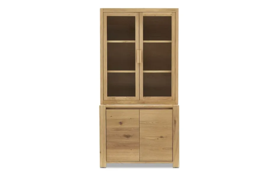 Discount Bradley Small Sideboard with Glass Cabinet Small Space Storage|Shelves & Bookcases