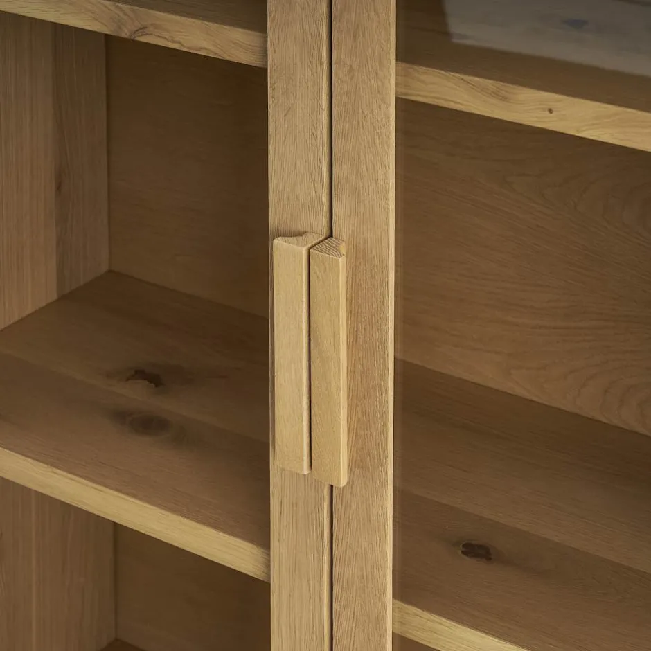 Discount Bradley Small Sideboard with Glass Cabinet Small Space Storage|Shelves & Bookcases