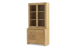 Discount Bradley Small Sideboard with Glass Cabinet Small Space Storage|Shelves & Bookcases
