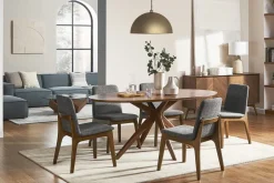 Fashion Brighton Oval Dining Table with 4 Carrie Chairs Dining Room Furniture Sets|Dining Room Sets