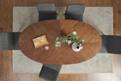 Fashion Brighton Oval Dining Table with 4 Carrie Chairs Dining Room Furniture Sets|Dining Room Sets