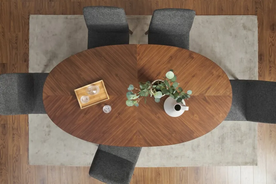 Fashion Brighton Oval Dining Table with 4 Carrie Chairs Dining Room Furniture Sets|Dining Room Sets