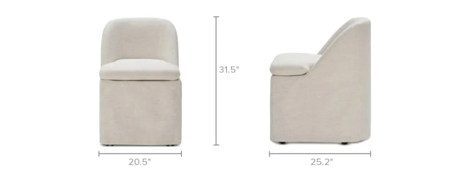 Best Callie Slipcovered Dining Chair Dining Chairs