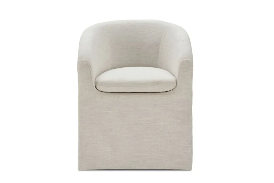 New Callie Slipcovered Dining Arm Chair Dining Chairs