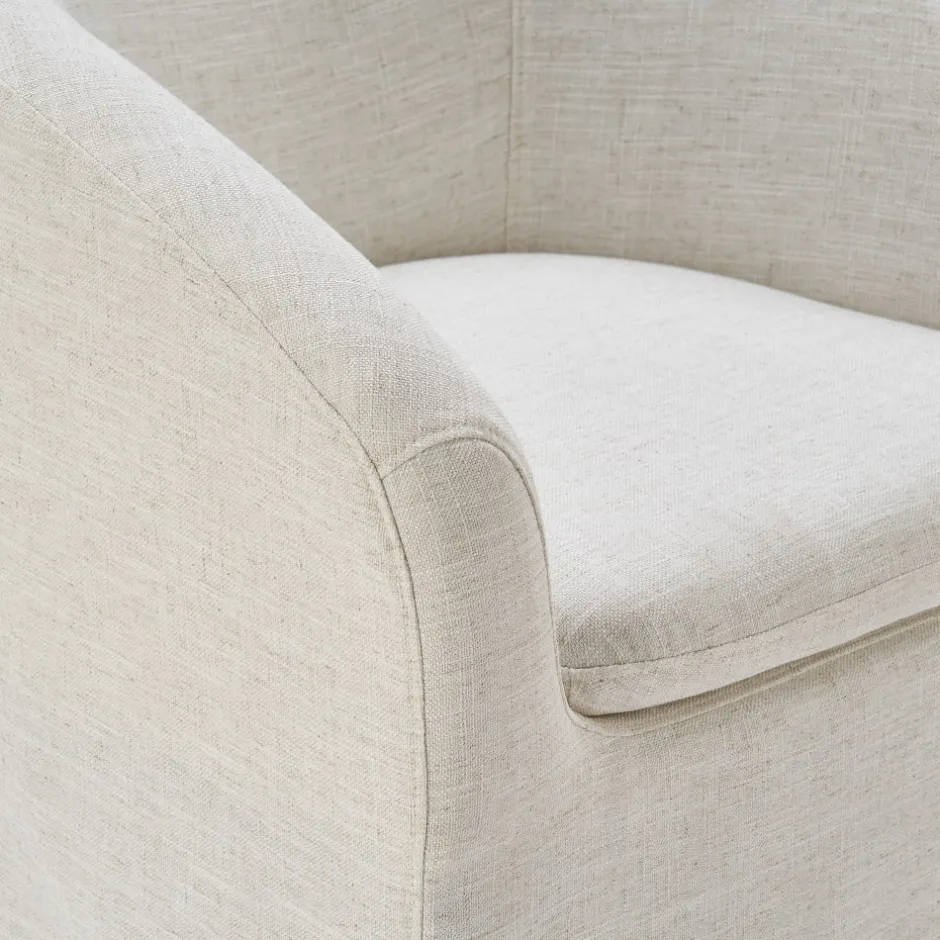 New Callie Slipcovered Dining Arm Chair Dining Chairs
