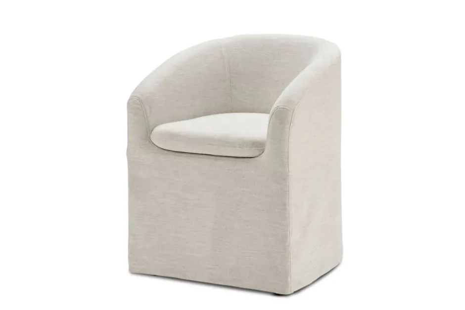 New Callie Slipcovered Dining Arm Chair Dining Chairs