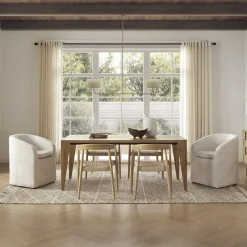 New Callie Slipcovered Dining Arm Chair Dining Chairs