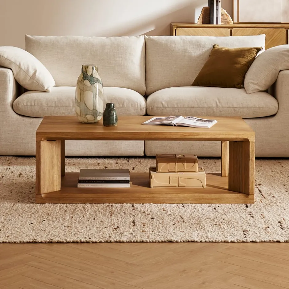 New Casa Rectangular Box Coffee Table Small Living Room Furniture|Coffee Tables
