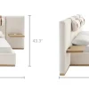 Discount Claude Performance Fabric Bed Small Bedroom Furniture|Beds & Bed Frames