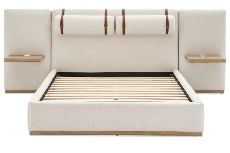 Discount Claude Performance Fabric Bed Small Bedroom Furniture|Beds & Bed Frames