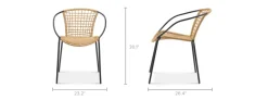 Hot Como Stackable Outdoor Dining Chair Set Small Outdoor Furniture|Outdoor Chairs & Bar Stools