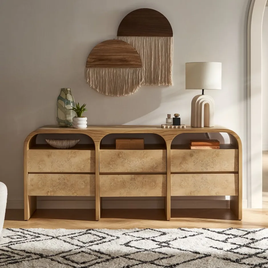 Discount Crescent 6-Drawer Dresser Dressers & Chest Of Drawers|Dressers & Chest Of Drawers