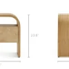 Clearance Crescent 1-Drawer Nightstand Small Bedroom Furniture|Nightstands & Bedside Tables