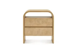 Best Crescent 2-Drawer Nightstand Small Bedroom Furniture|Nightstands & Bedside Tables