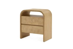 Best Crescent 2-Drawer Nightstand Small Bedroom Furniture|Nightstands & Bedside Tables