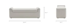 Sale Dakota Performance Bouclé Storage Bench Small Bedroom Furniture|Bedroom Benches