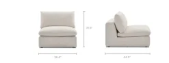 New Dawson Armless Sofa Armchairs And Accent Chairs|Modular Sofas