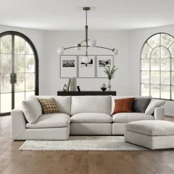 Online Dawson Chaise Sectional Sofa with Ottoman Living Room Sets|Living Room Sets