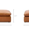 New Dawson Leather Large Ottoman Footstools, Ottomans & Poufs|Leather Sofas