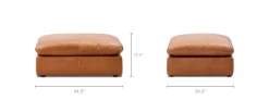 New Dawson Leather Large Ottoman Footstools, Ottomans & Poufs|Leather Sofas