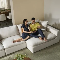 Sale Dawson Right Wide Chaise Modular Sofas|Loveseats
