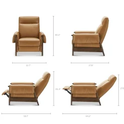 Online Dean Leather Recliner Armchair Armchairs And Accent Chairs