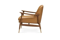 Fashion Desmond Leather Armchair Armchairs And Accent Chairs|Small Living Room Furniture