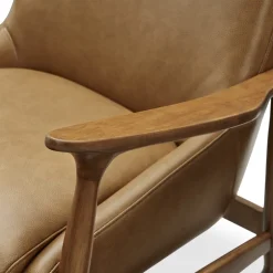 Clearance Desmond Leather Rocking Armchair Armchairs And Accent Chairs