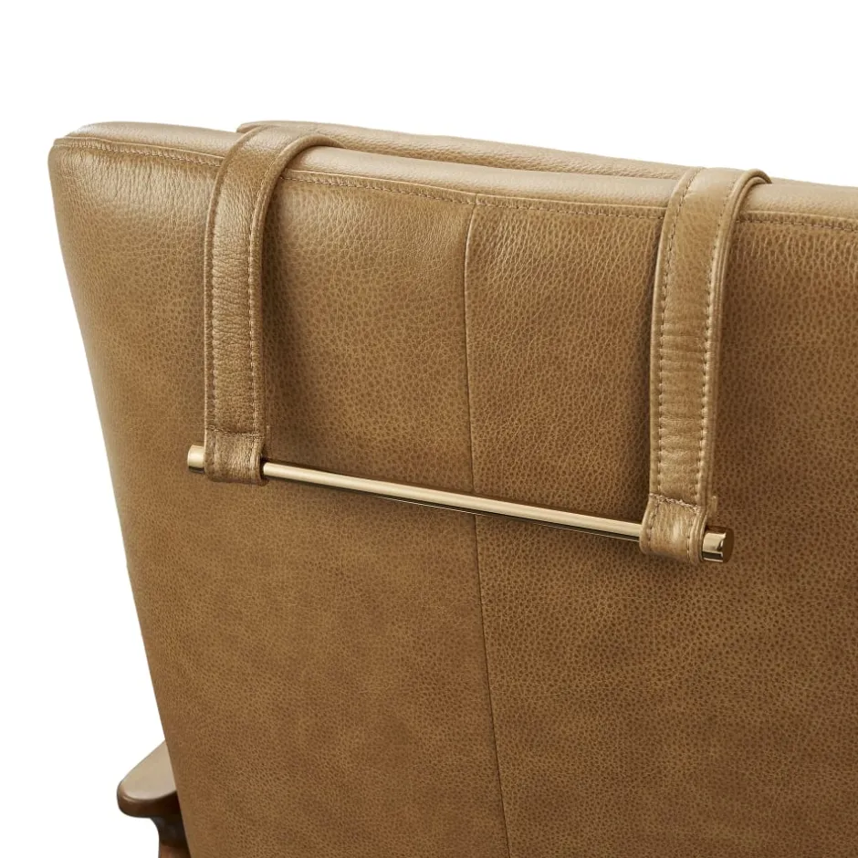 Clearance Desmond Leather Rocking Armchair Armchairs And Accent Chairs