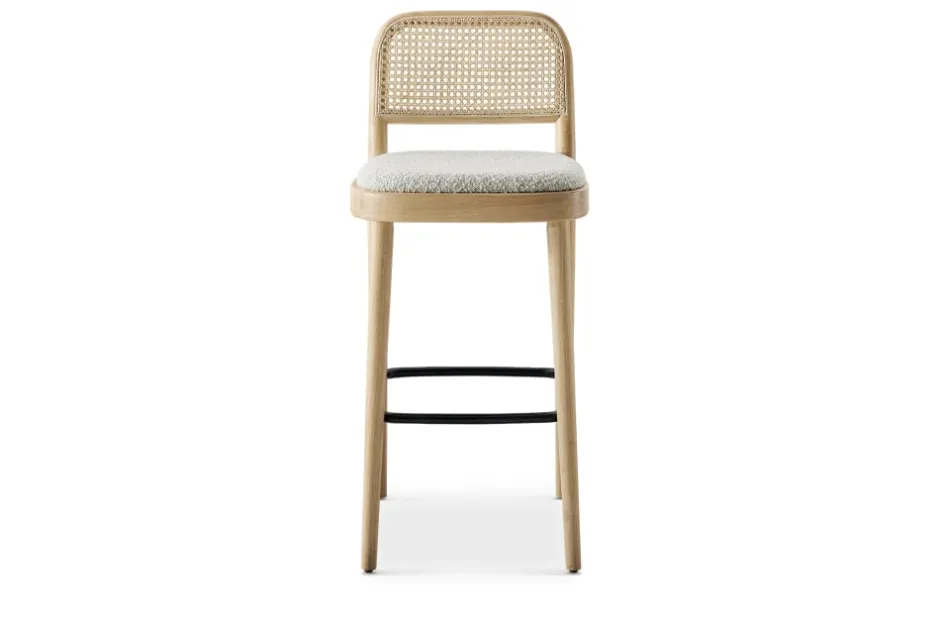 Discount Edith Cane Bar Stool, White Wash Stools & Bar Stools