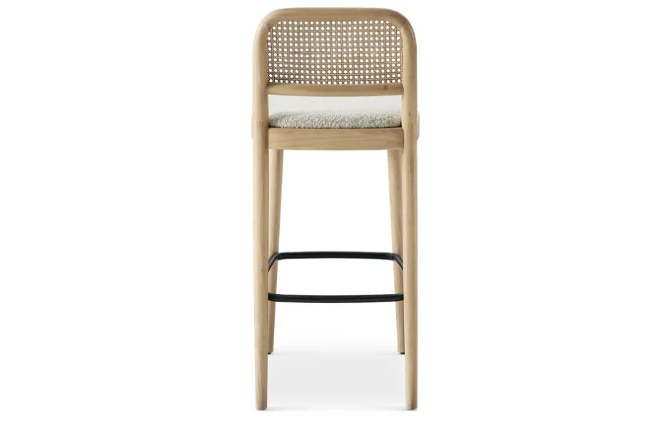 Discount Edith Cane Bar Stool, White Wash Stools & Bar Stools
