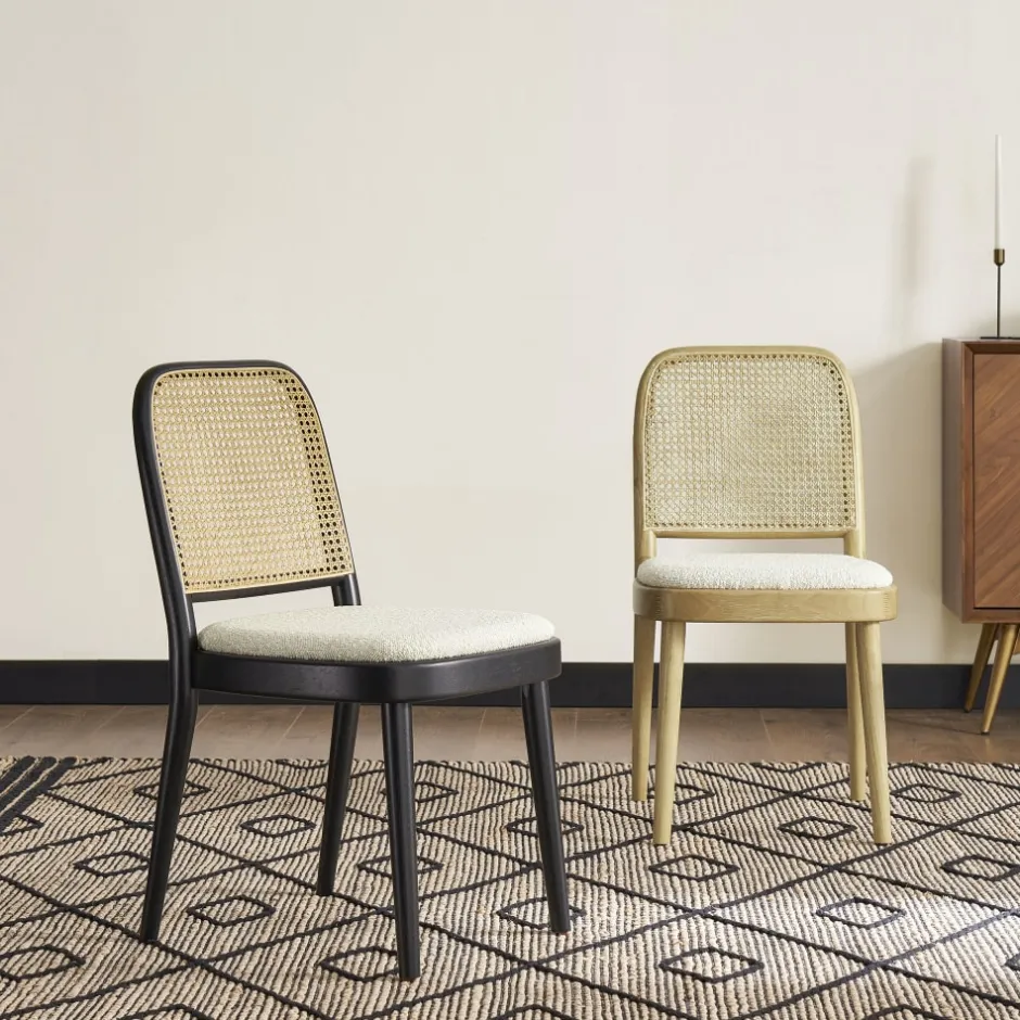 Discount Edith Cane Chair, White Wash Dining Chairs