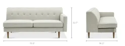 Discount Elias Single Arm 2 Seater Sofa Modular Sofas|Loveseats