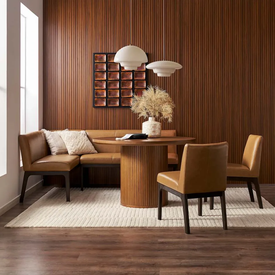 New Elliot Leather Banquette Bench Benches|Small Dining Room Furniture