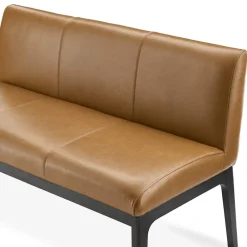 New Elliot Leather Banquette Bench Benches|Small Dining Room Furniture