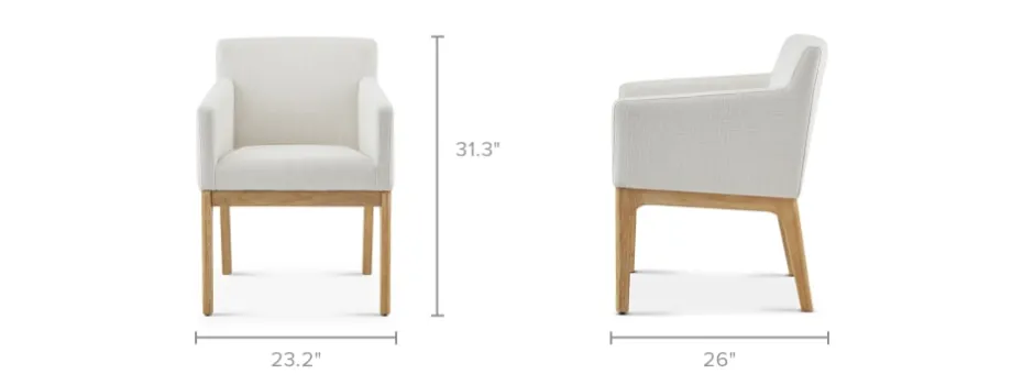 Outlet Elliot Performance Fabric Dining Arm Chair Dining Chairs|Small Dining Room Furniture