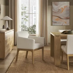 Outlet Elliot Performance Fabric Dining Arm Chair Dining Chairs|Small Dining Room Furniture