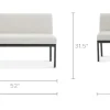 Sale Elliot Performance Fabric L-Shape Banquette Benches|Small Dining Room Furniture