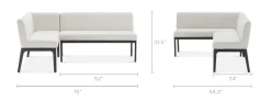 Sale Elliot Performance Fabric L-Shape Banquette Benches|Small Dining Room Furniture