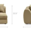 Fashion Fable Leather Armless Sofa Armchairs And Accent Chairs|Leather Sofas