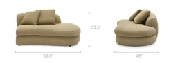 Best Fable Leather Right Chaise Leather Sofas|Modular Sofas