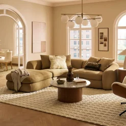 Online Fable Leather Single Arm Sectional Sofa Leather Sofas|Sectional Sofas