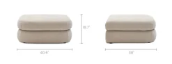 Sale Fable Performance Fabric Side Ottoman Footstools, Ottomans & Poufs
