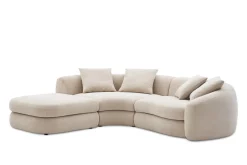 Outlet Fable Performance Fabric Single Arm Sectional Sofa Sectional Sofas