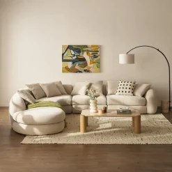 Clearance Fable Performance Fabric Extended Chaise Sectional Sofa Sectional Sofas