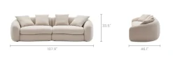 Sale Fable Performance Fabric Sofa 3 Seater Sofas