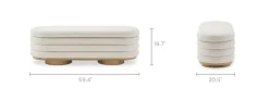 Sale Freida Performance Bouclé Storage Bench Small Bedroom Furniture|Benches
