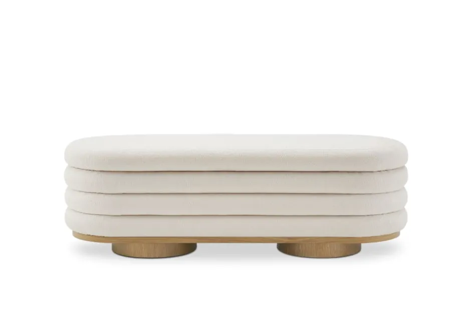 Sale Freida Performance Bouclé Storage Bench Small Bedroom Furniture|Benches