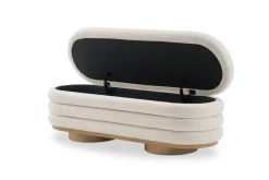 Sale Freida Performance Bouclé Storage Bench Small Bedroom Furniture|Benches
